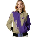 washington huskies urban mark purple bomber jacket best selling