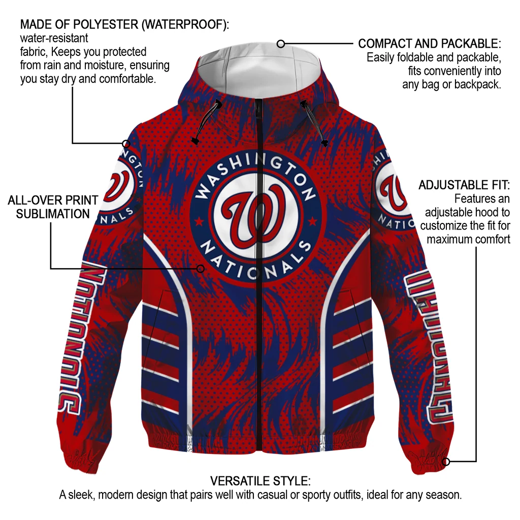 washington nationals dynamic heat wave red windbreaker jacket new arrival washington nationals dynamic heat wave red windbreaker jacket new arrival