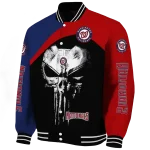 washington nationals edgy mask red black varsity jacket best selling