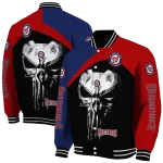 washington nationals edgy mask red black varsity jacket best selling