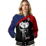 washington nationals edgy mask red black varsity jacket best selling