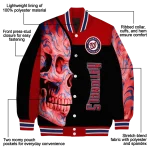 washington nationals fire skull red black varsity jacket best selling
