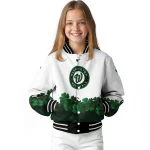 washington nationals four leaf icon white green varsity jacket best selling
