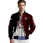 washington nationals grunge cut design red black bomber jacket best selling