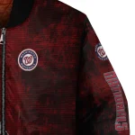 washington nationals grunge cut design red black bomber jacket best selling