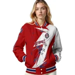 washington nationals ripped bolt red white varsity jacket best selling