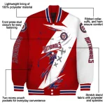 washington nationals ripped bolt red white varsity jacket best selling