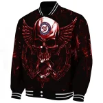 washington nationals skull bite red black varsity jacket best selling