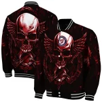 washington nationals skull bite red black varsity jacket best selling