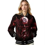 washington nationals skull bite red black varsity jacket best selling