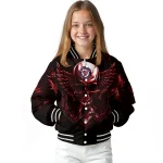 washington nationals skull bite red black varsity jacket best selling