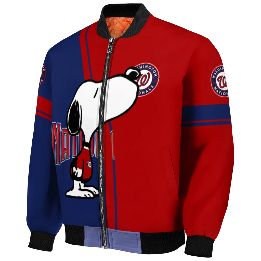 washington nationals snoopy attitude red bomber jacket fashion forward washington nationals snoopy attitude red bomber jacket fashion forward