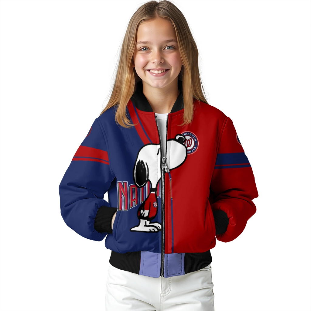 washington nationals snoopy attitude red bomber jacket top rated washington nationals snoopy attitude red bomber jacket top rated