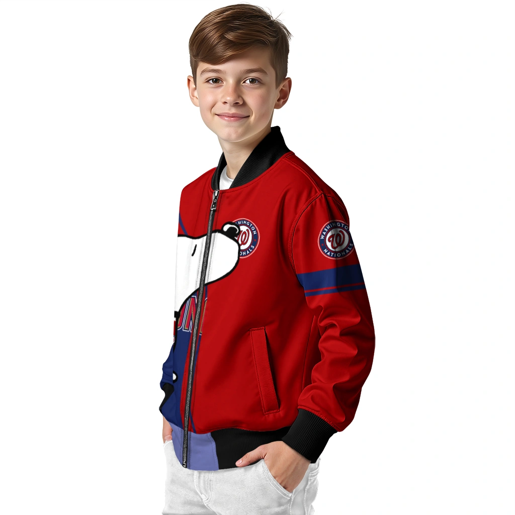 washington nationals snoopy attitude red bomber jacket trendy washington nationals snoopy attitude red bomber jacket trendy