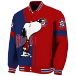 washington nationals snoopy attitude red varsity jacket best selling
