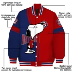 washington nationals snoopy attitude red varsity jacket best selling