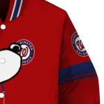 washington nationals snoopy attitude red varsity jacket best selling