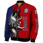 washington nationals spooky grin red bomber jacket best selling