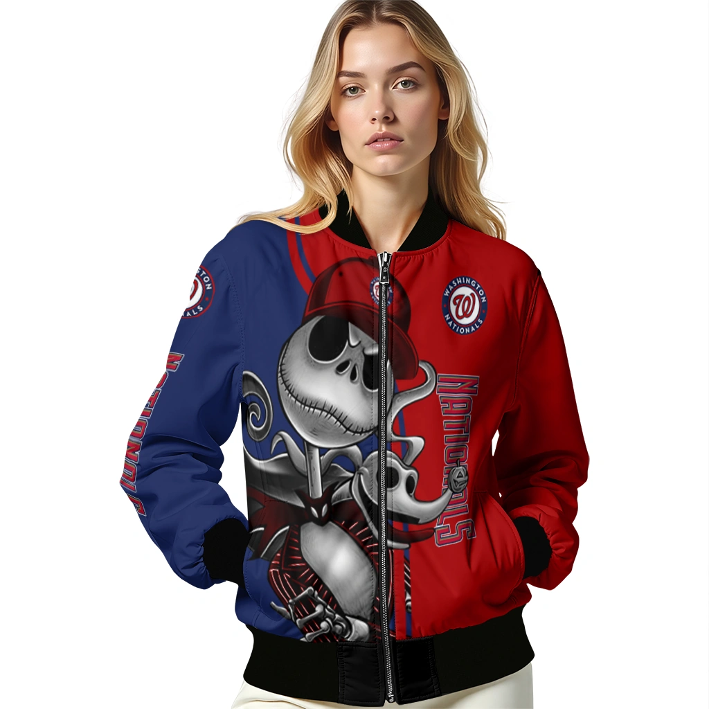 washington nationals spooky grin red bomber jacket latest model washington nationals spooky grin red bomber jacket latest model