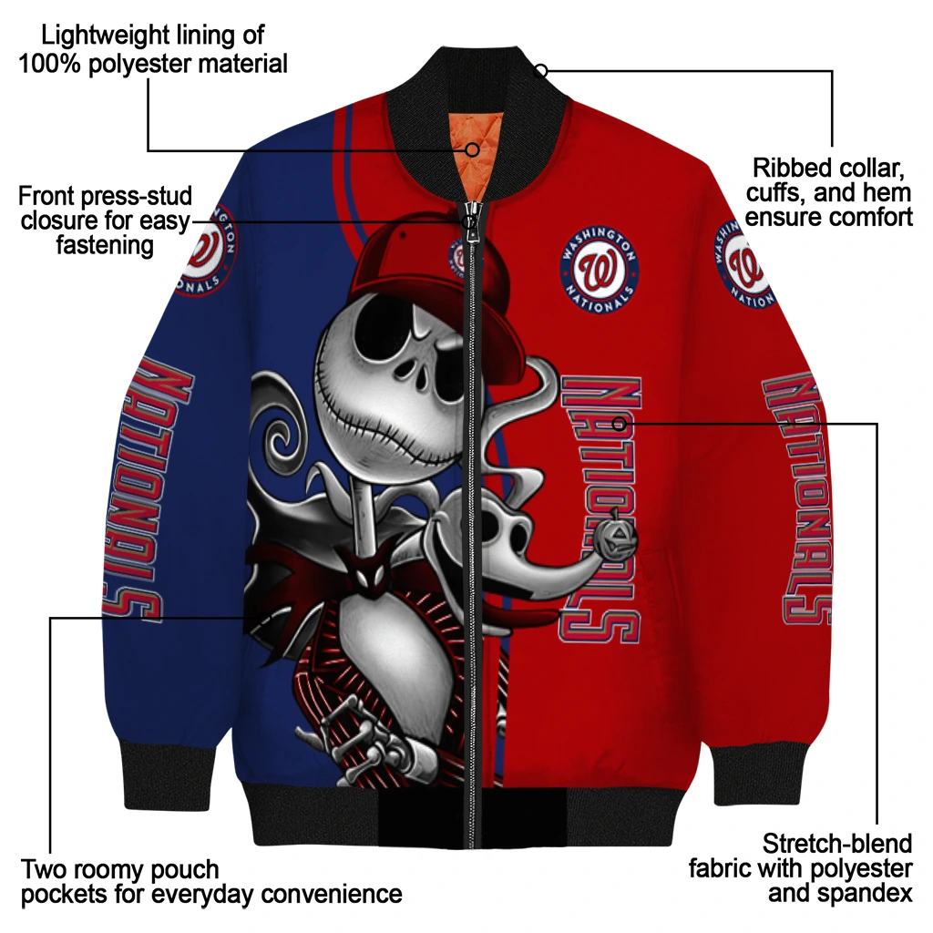 washington nationals spooky grin red bomber jacket new arrival washington nationals spooky grin red bomber jacket new arrival