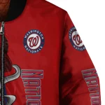 washington nationals spooky grin red bomber jacket best selling