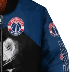 washington wizards edgy mask blue black bomber jacket best selling