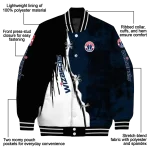 washington wizards edgy scratch effect blue black varsity jacket best selling