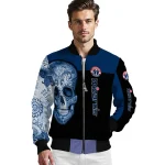 washington wizards intricate skull blue black bomber jacket best selling