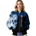 washington wizards intricate skull blue black bomber jacket best selling