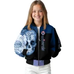 washington wizards intricate skull blue black bomber jacket best selling