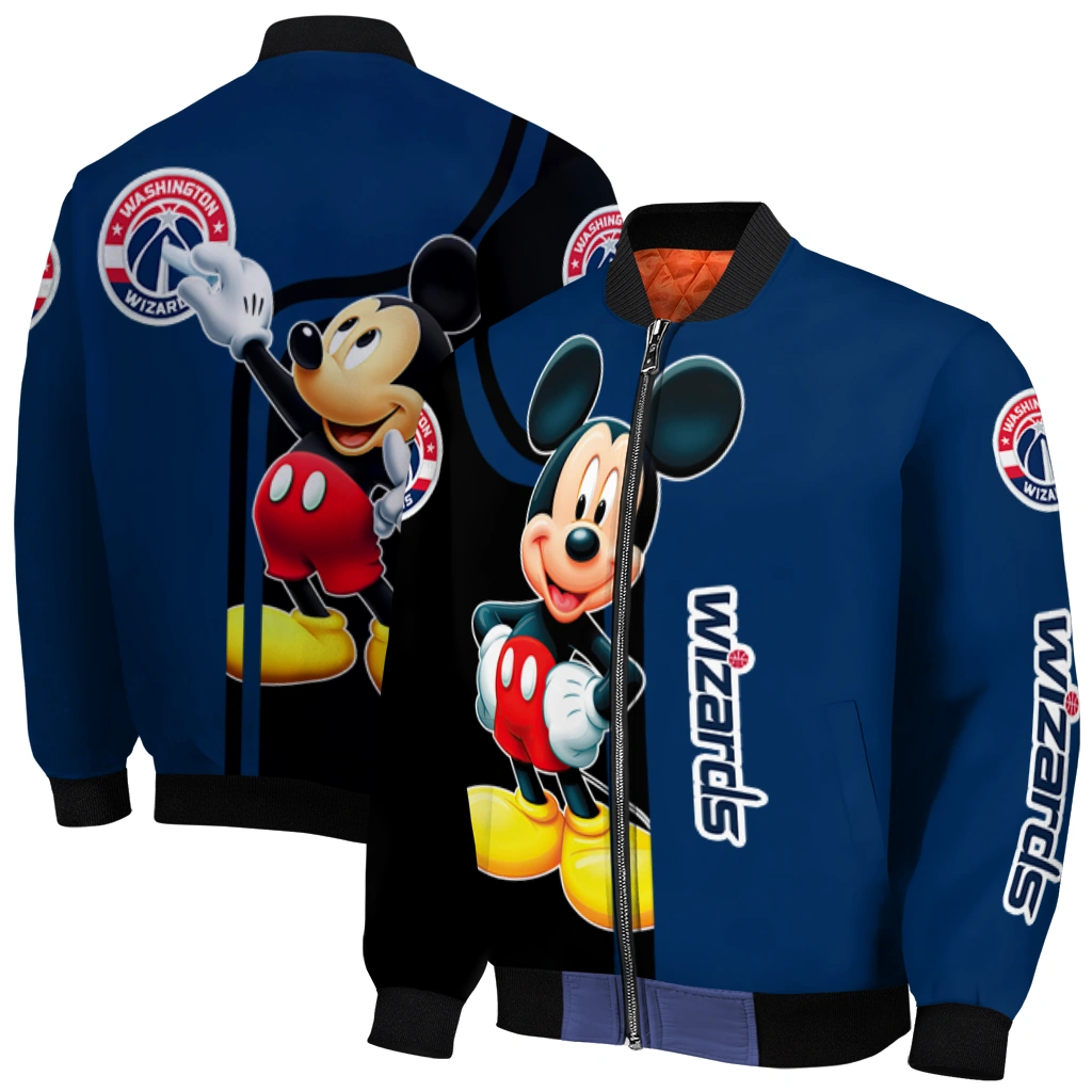 washington wizards mickey mouse blue bomber jacket best selling washington wizards mickey mouse blue bomber jacket best selling