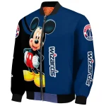 washington wizards mickey mouse blue bomber jacket best selling