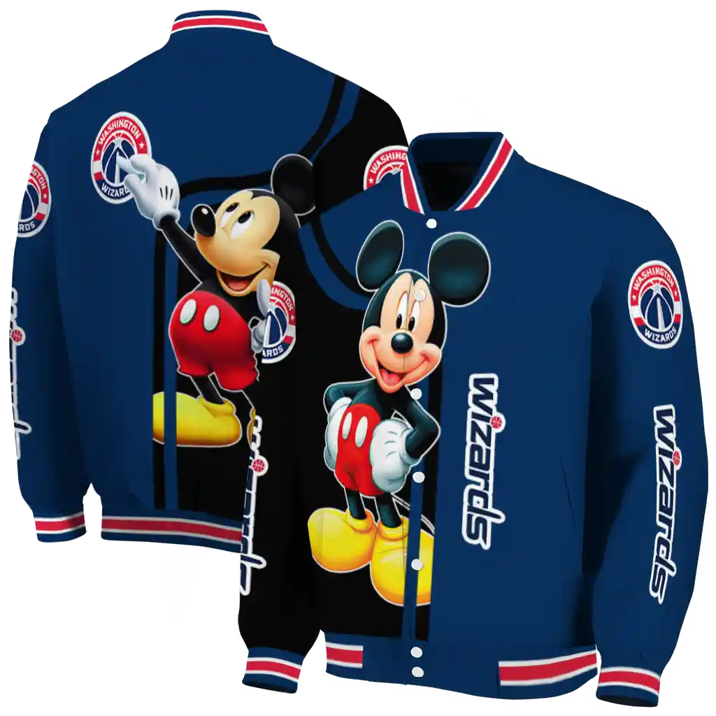 washington wizards mickey mouse blue varsity jacket fashion forward washington wizards mickey mouse blue varsity jacket fashion forward
