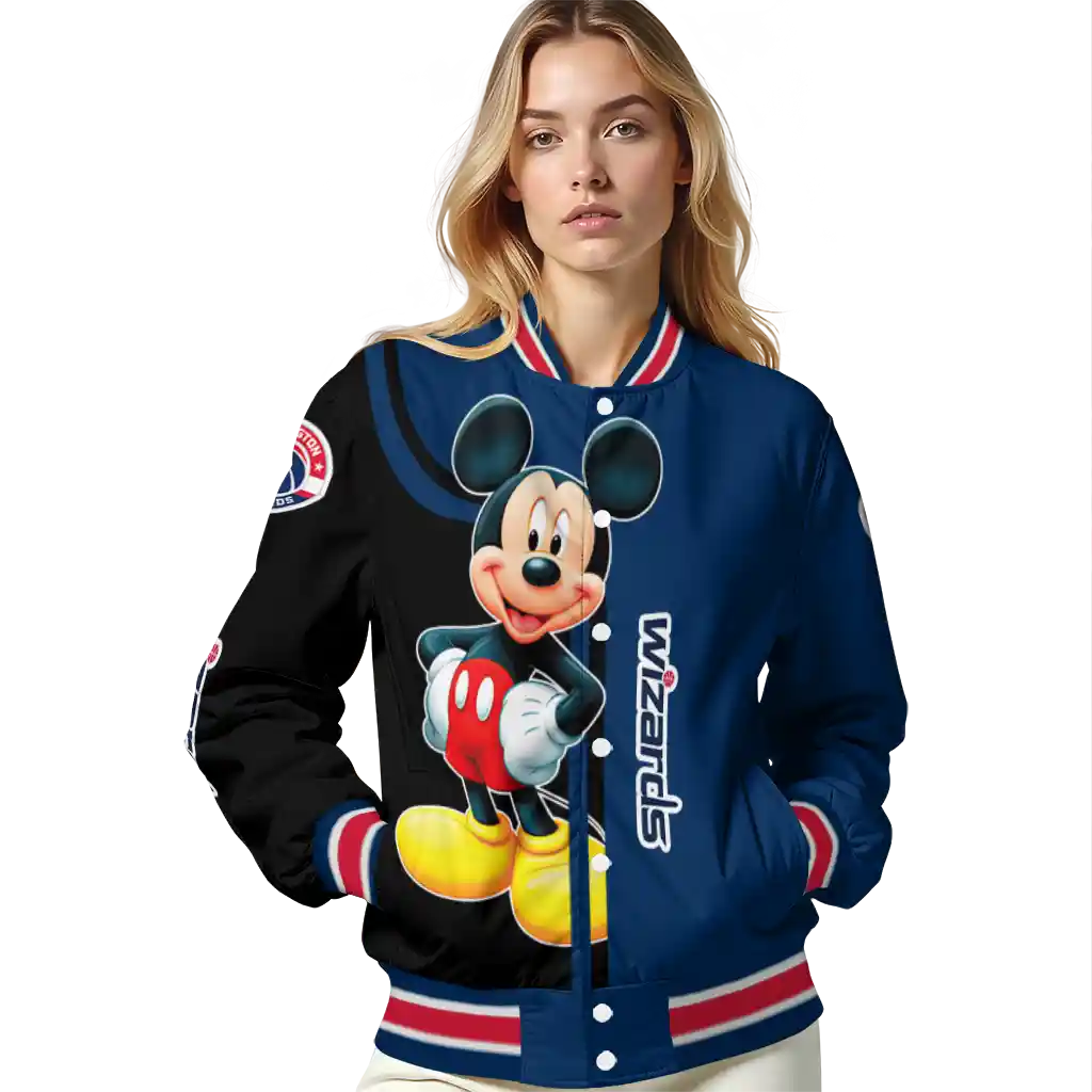 washington wizards mickey mouse blue varsity jacket latest model washington wizards mickey mouse blue varsity jacket latest model