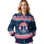 washington wizards snowy pines blue varsity jacket best selling