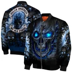 west virginia mountaineers inferno skull blue black bomber jacket best selling