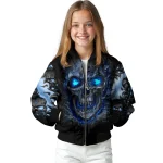 west virginia mountaineers inferno skull blue black bomber jacket best selling