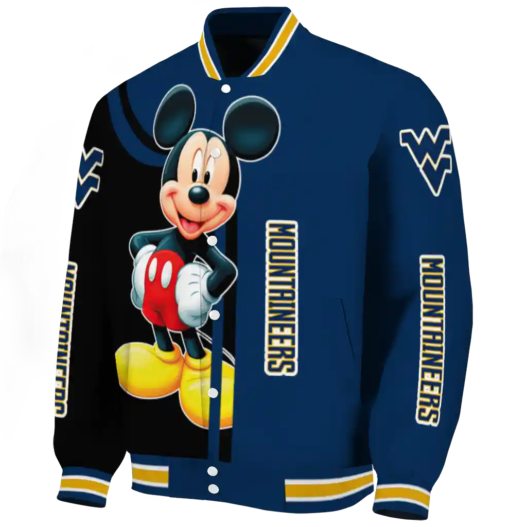 west virginia mountaineers mickey mouse blue varsity jacket best selling west virginia mountaineers mickey mouse blue varsity jacket best selling