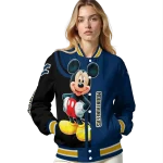 west virginia mountaineers mickey mouse blue varsity jacket best selling