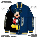 west virginia mountaineers mickey mouse blue varsity jacket best selling