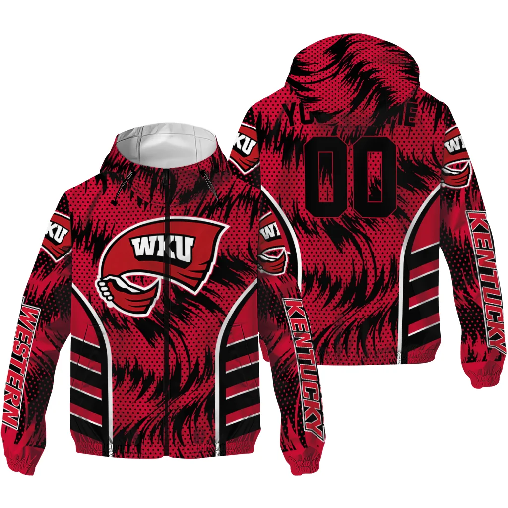 western kentucky hilltoppers dynamic heat wave red windbreaker jacket high quality western kentucky hilltoppers dynamic heat wave red windbreaker jacket high quality