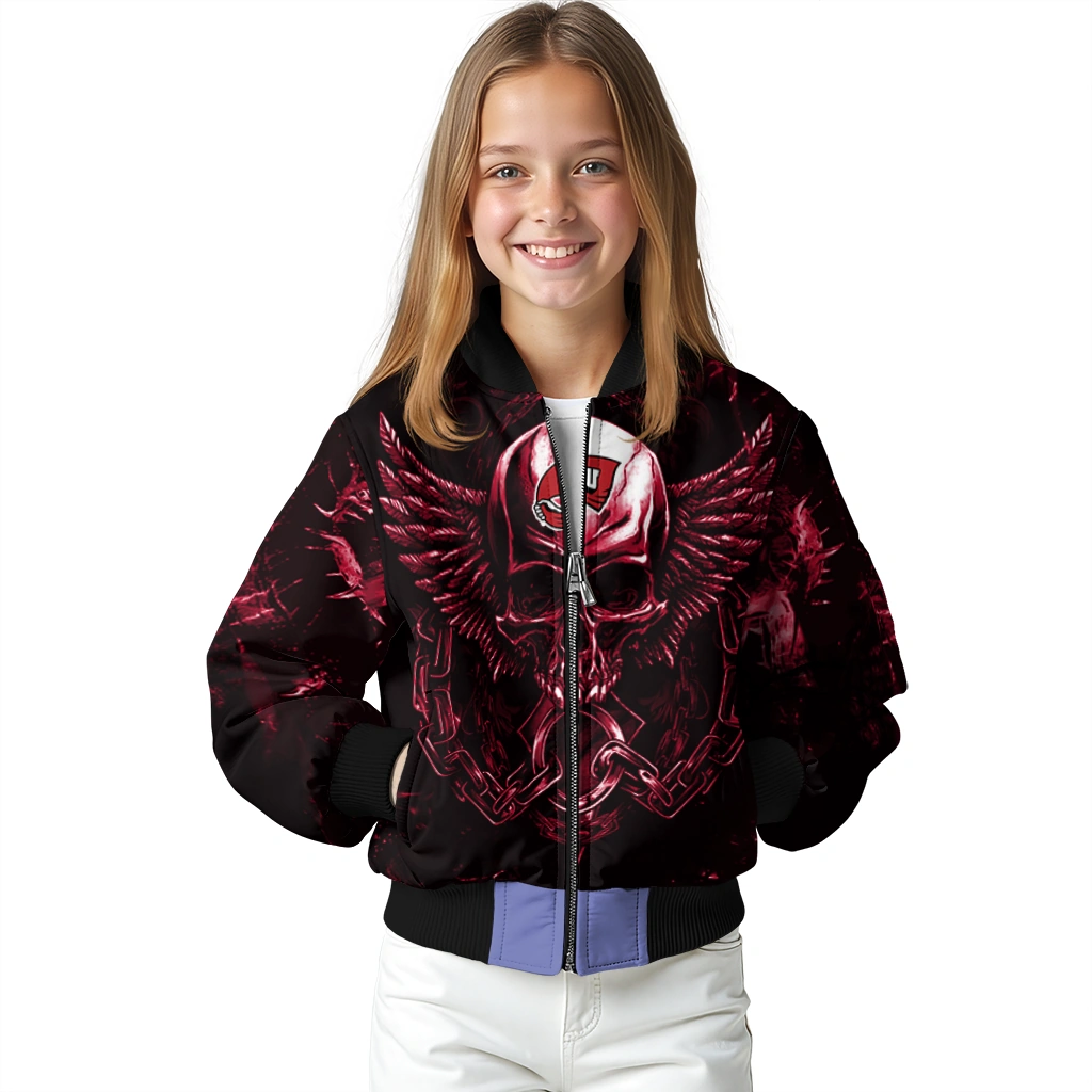 western kentucky hilltoppers skull bite red black bomber jacket top rated western kentucky hilltoppers skull bite red black bomber jacket top rated