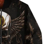 western michigan broncos skull bite brown black bomber jacket best selling