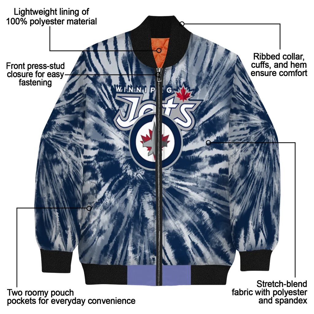 winnipeg jets dynamic rings blue bomber jacket new arrival winnipeg jets dynamic rings blue bomber jacket new arrival