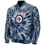 winnipeg jets dynamic rings blue varsity jacket best selling