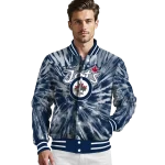winnipeg jets dynamic rings blue varsity jacket best selling
