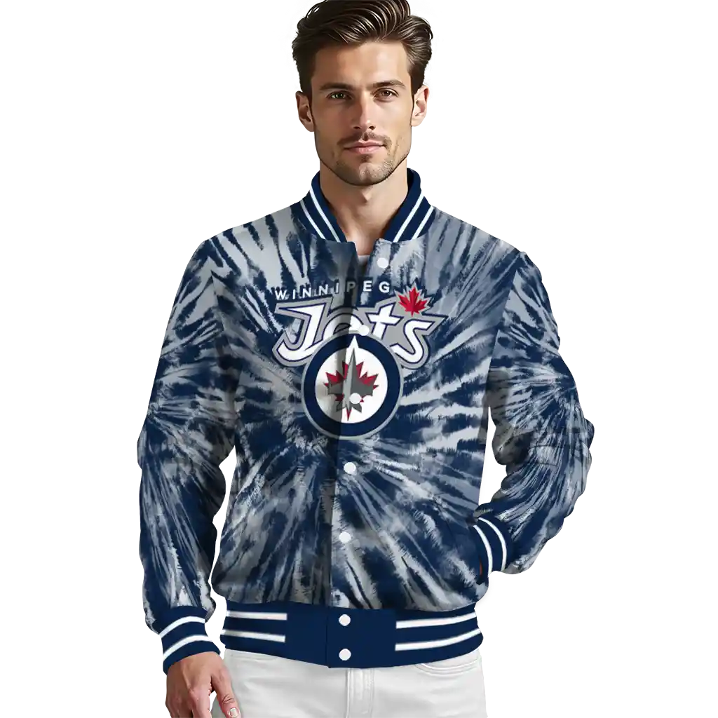 winnipeg jets dynamic rings blue varsity jacket high quality winnipeg jets dynamic rings blue varsity jacket high quality