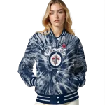 winnipeg jets dynamic rings blue varsity jacket best selling