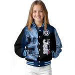 winnipeg jets fire skull blue black varsity jacket best selling