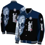 winnipeg jets intricate skull blue black varsity jacket best selling
